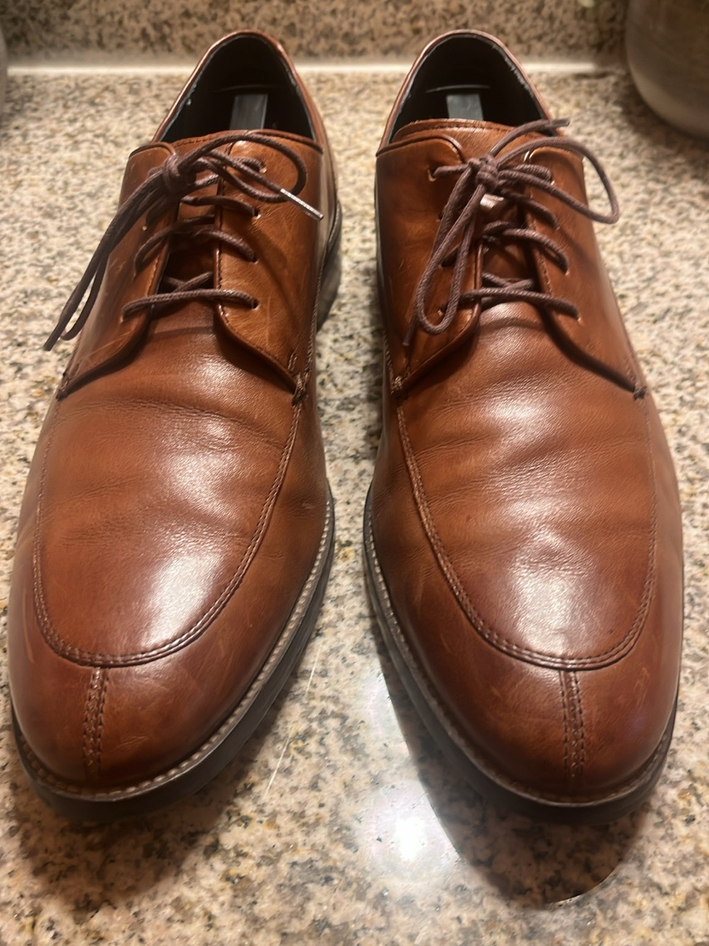 Cole Haan Men's Chestnut Brown Leather Derby Oxfords